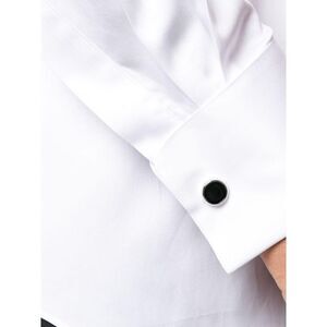 XACUS Men's White Formal Shirt with Cufflinks Men WHITE Shirts